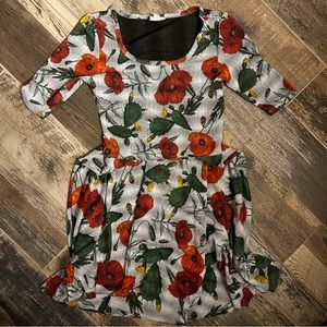 EUC Lularoe Nicole Dress with Floral Print Size Small